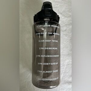 Motivational 64oz water bottle in light black/clear NYE Resolution! New!!